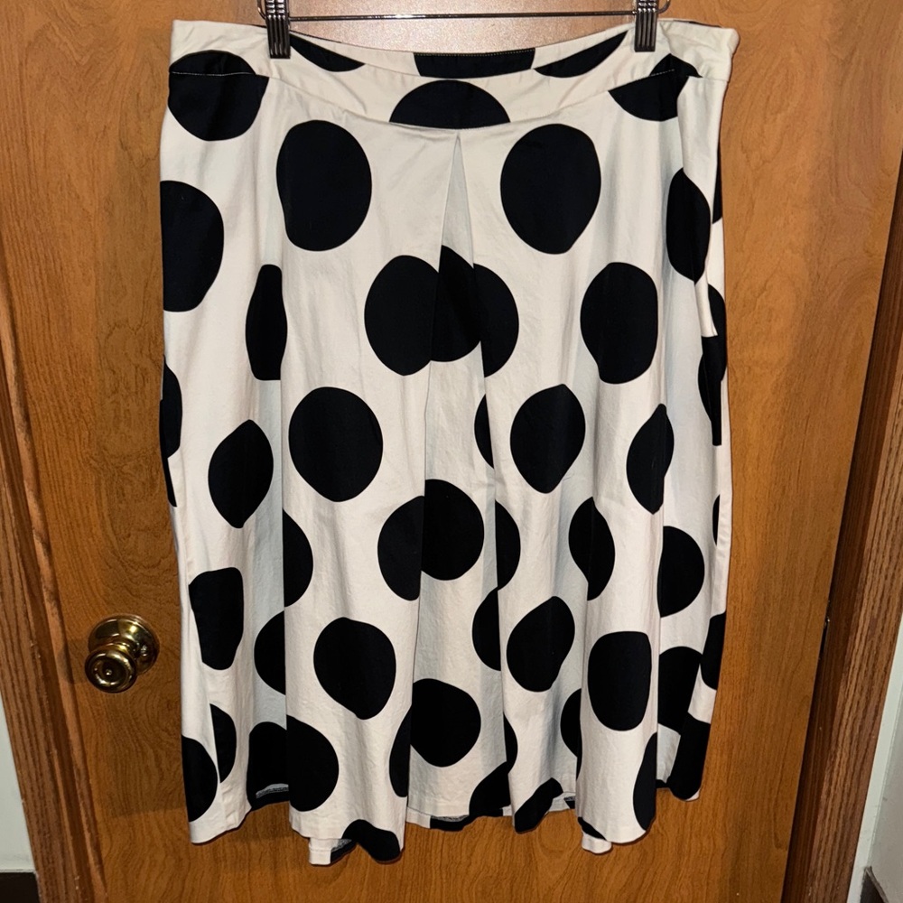 Lane Bryant Polka Dot Black and White Skirt size 16